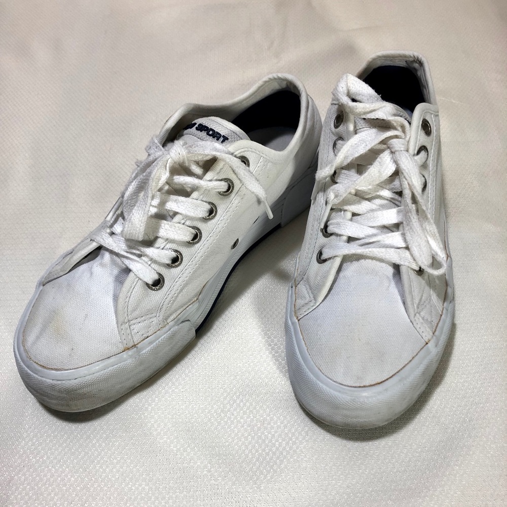 WHITE POLO SPORT VINTAGE TENNIS SHOES